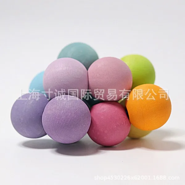 

(Non-Price Inquiry Go Private with) Germany Grimms' Green Rainbow Macaroon Color Hand Ball CHILDREN'S Toy