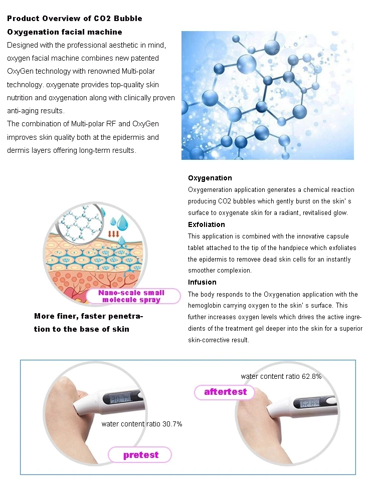 2 в 1 и 3 в 1 CO2 нано-пузырьковая технология кислородная машина для лица лифрирование лица Омоложение кожи подтяжка кожи спа-салон использование