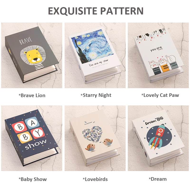 3 Inch 200 Pocket Photo Album Notebook For Fujifilm Instax Mini 11 9 8 7s Photo Paper Film /Credict Card