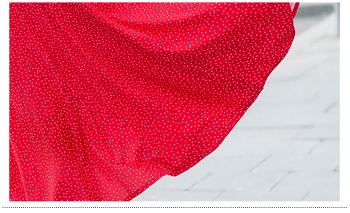 Southpire Sexy Red Long Dress For Women Dot Printing Deep V-neck A-line Dress Elegant Spring Summer Party Vestidos