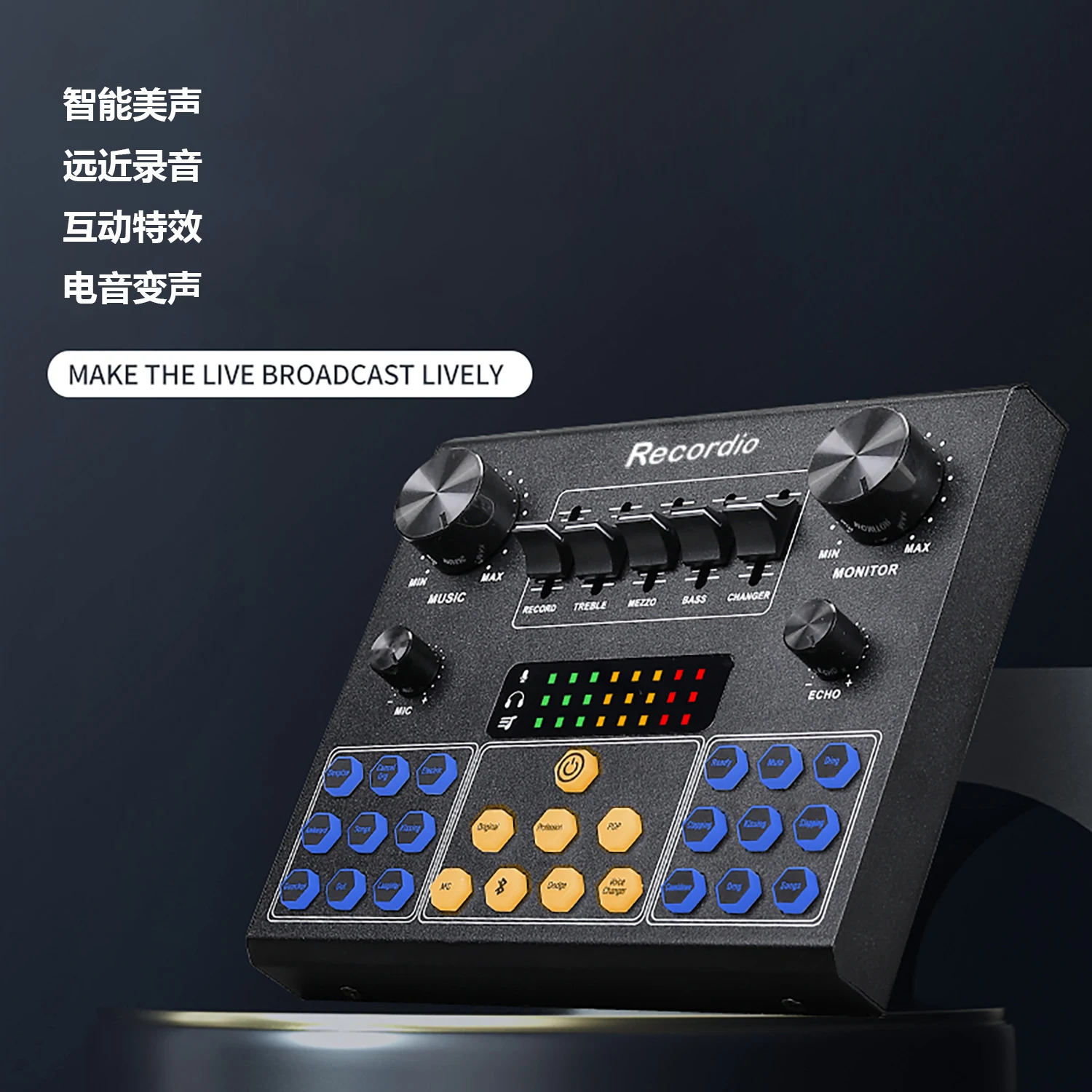 GAX-C9 interface de áudio mixer placa de