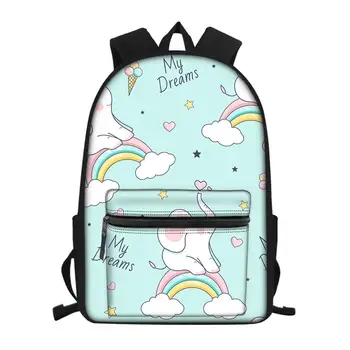 

Custom cute baby elephant print backpack children's school bag boy girl travel backpack student school bag backpack laptop bag