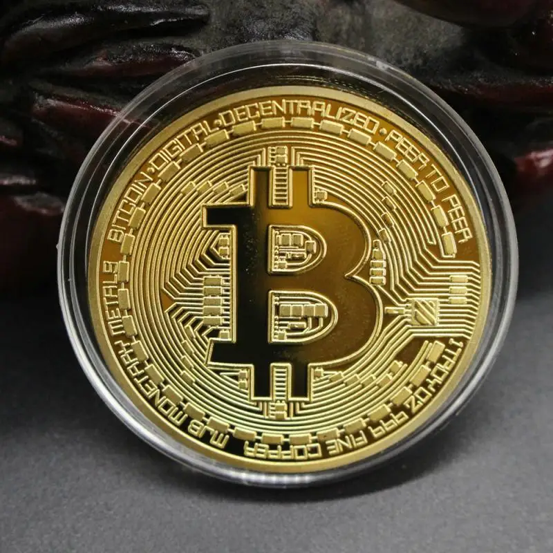 Позолоченная монета Биткоин Коллекционная художественная коллекция подарок физический памятный Casascius бит BTC Металл Античная имитация