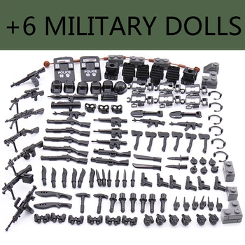 

New Enlighten Military SWAT City Police Minifigure Modern Commando Special Forces Weapons Building Blocks Mini Figures Toys