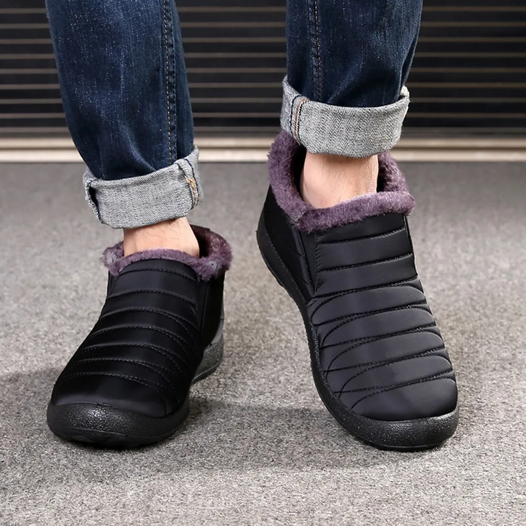 Мужские бархатные теплые зимние ботинки; хлопковая обувь в стиле «Старый Пекин»; Мужская водонепроницаемая удобная обувь с плюшевой стелькой; zapatos de hombre
