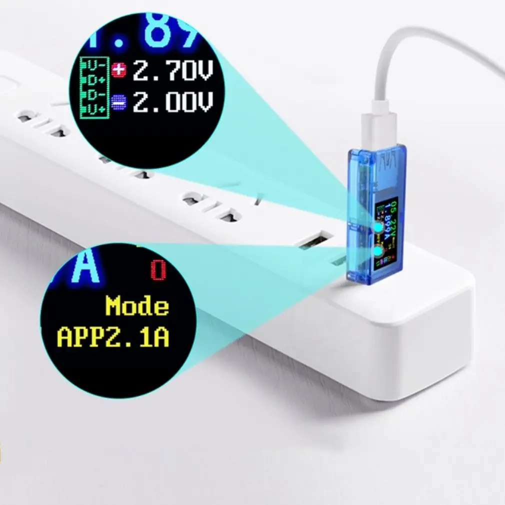 AT34 AT35 USB 3 0 цветной ЖК-Вольтметр Амперметр измеритель напряжения тока мультиметр