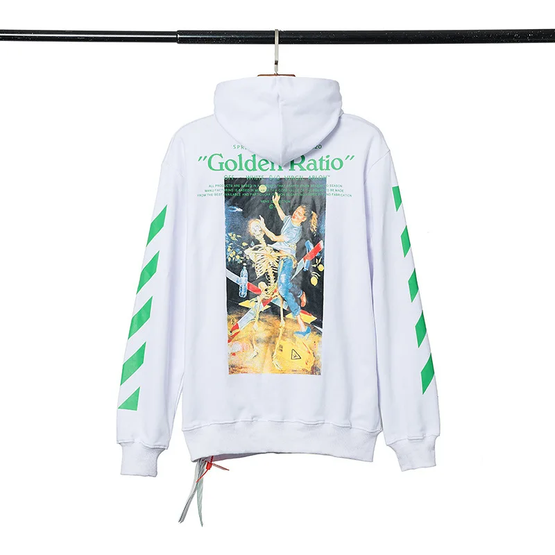 19SS OFF-WHITE OW Осень Зима Новая высококачественная танцевальная пара Толстовка