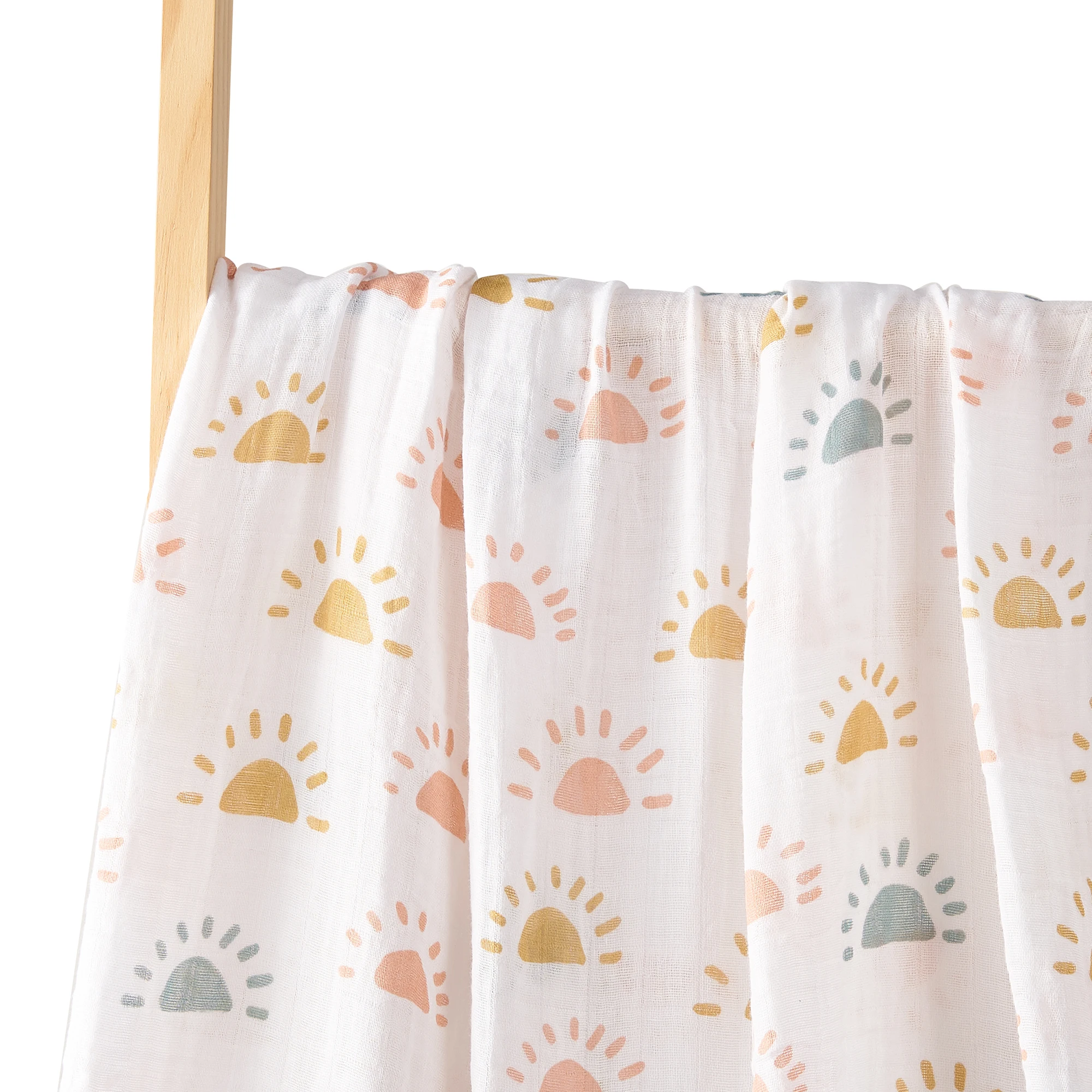 Happy Flute 2022 New Sunshine Design Baby Swaddle Muslin Blanket For Newborn Girls and Boys With 100% Cotton 3