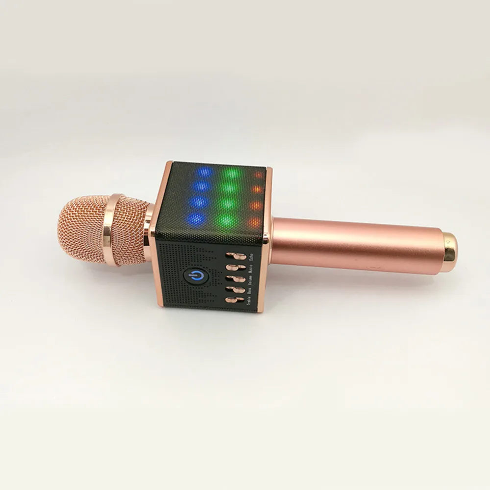 Bluetooth беспроводной микрофон динамик профессиональный ручной караоке микрофон музыкальный плеер для вокала, с рекордером