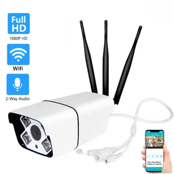 

OwlCat Network Surveillance Wireless IP Camera Wifi Outdoor Waterproof HD 1080P 2MP IR Two Way Audio Voice Intercom SD Card Slot