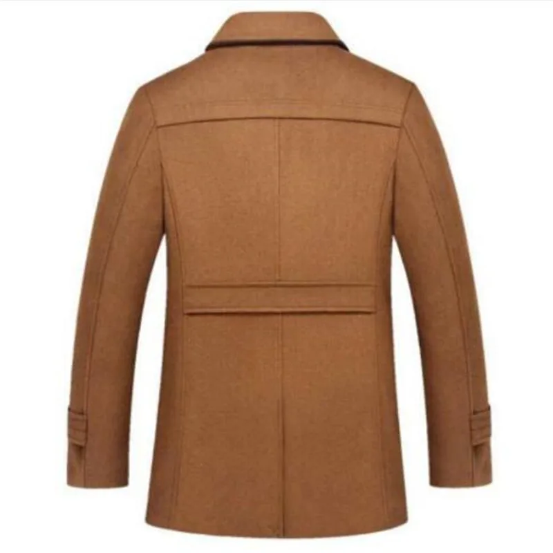 Winter Coat Men Long Wool Thick Windbreaker Woolen Overcoat Casaco Masculino Palto Jaket Men's Casual Trench Peacoat 5XL Jackets