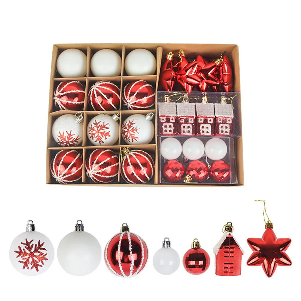 Red White House Christmas Trees 2022 28Pcs Christmas Tree Decoration Pendant Red White Christmas Balls Ornaments  Navidad New Year 2022 Xmas Decor For Home Atmosphere|Ball Ornaments| -  Aliexpress