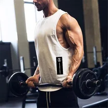 Летний Фитнес мужские танк Топ для занятий йогой тренажерный зал Стрингер майка для разминки, бодибилдинга рубашка без рукавов мужская хлопковая одежда джогонг жилет