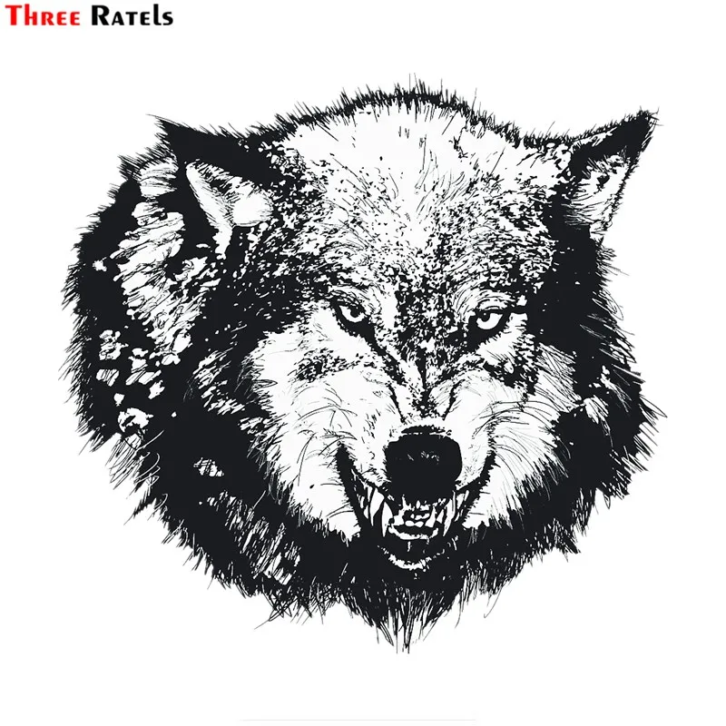 Три Ratels FC893 Angry Hungry Wolf Bray индивидуальная наклейка на окно автомобиля|Наклейки