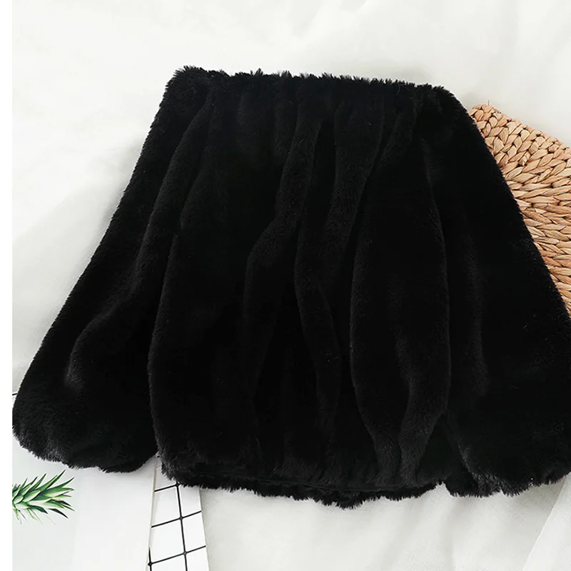 winter sweater Пушистый свитер, пушистый свитер с открытыми плечами, женские Рождественские Зимние Свитера, корейский джемпер, сексуальный пуловер, меховая одежда розового цвета - Цвет: winter sweater