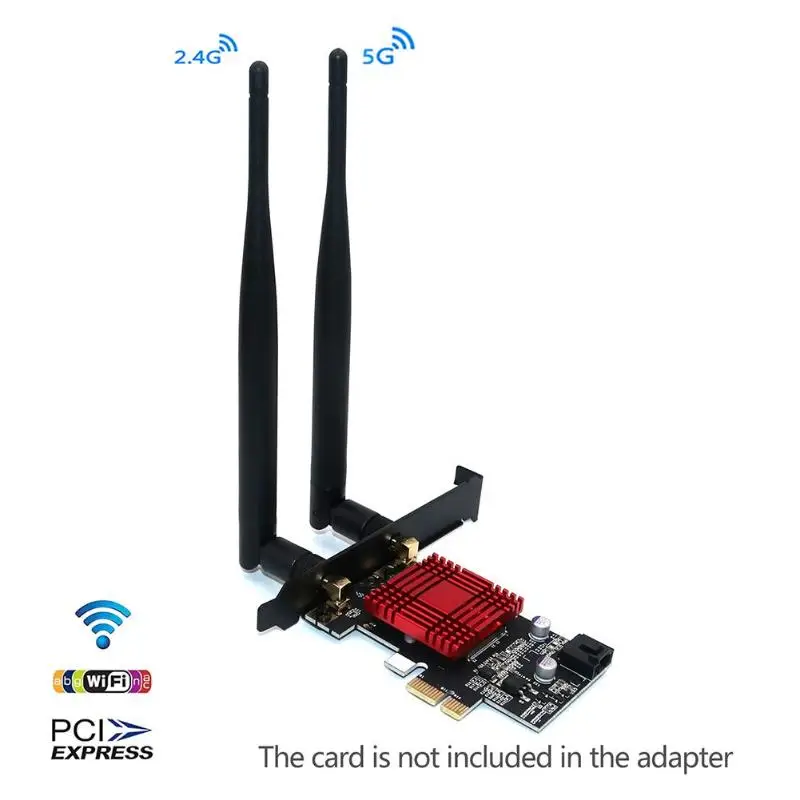 ALLOYSEED компьютерная плата расширения NGFF M.2 ключ A к PCI-E X1 адаптер с теплоотвод для Intel 7265/8260/8265 не включает WiFi карту