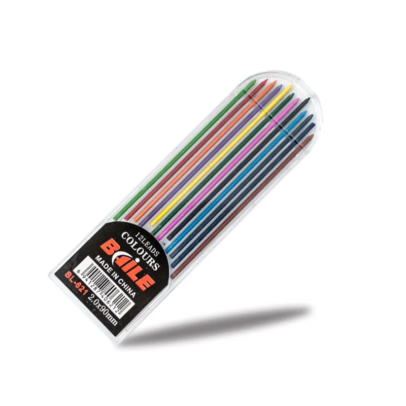 

12 pcs/set 2.0mm 12 color Colorful painting pencil refill 2*90mm