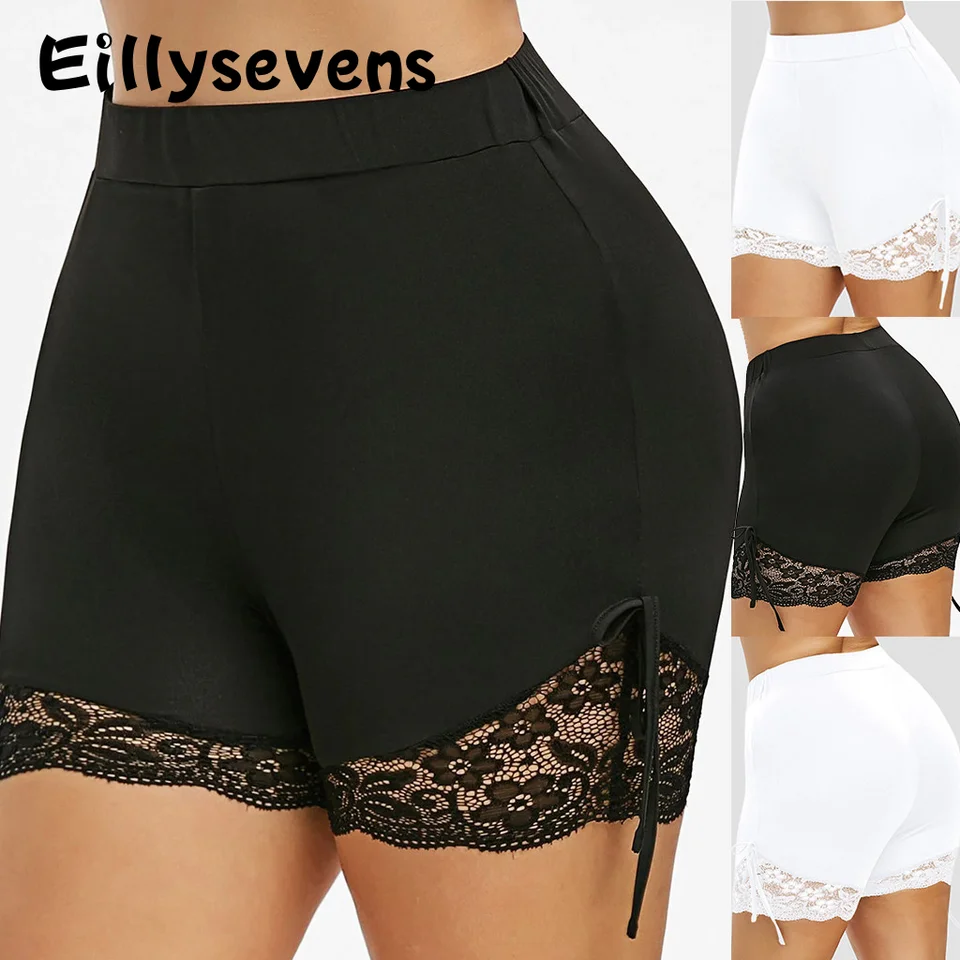 plus size bike shorts with lace