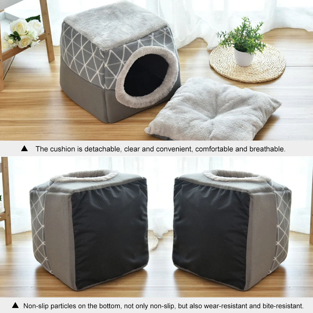Теплый мягкий спальный коврик для домашних животных двойного назначения, моющийся спальный коврик для домашних собак, одеяло L/XL, гнездо для кошек, собак, нескользящее дышащее использование