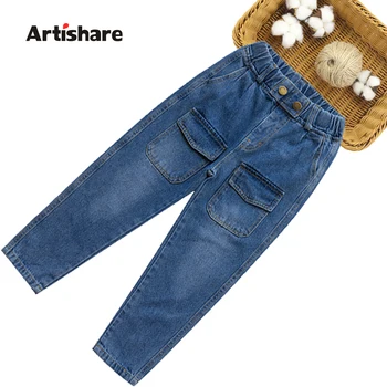 

Jeans For Girl Pockets Girl Jeans Child Casual Style Jeans Kids Spring Autumn Children's Clothing 6 8 10 12 14