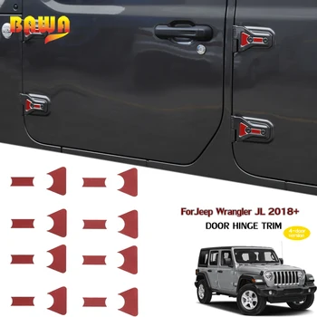 

BAWA Car Stickers 2 Door 4 Door Hinge Cover Trim Engine Hood Hinge Sticker Accessories for Jeep Wrangler JL 2018 2019