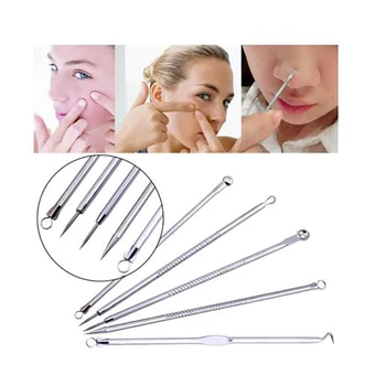 

5 Pcs Nobby Pimple Blemish Comedone Acne Extractor Remover Tool Needles Set