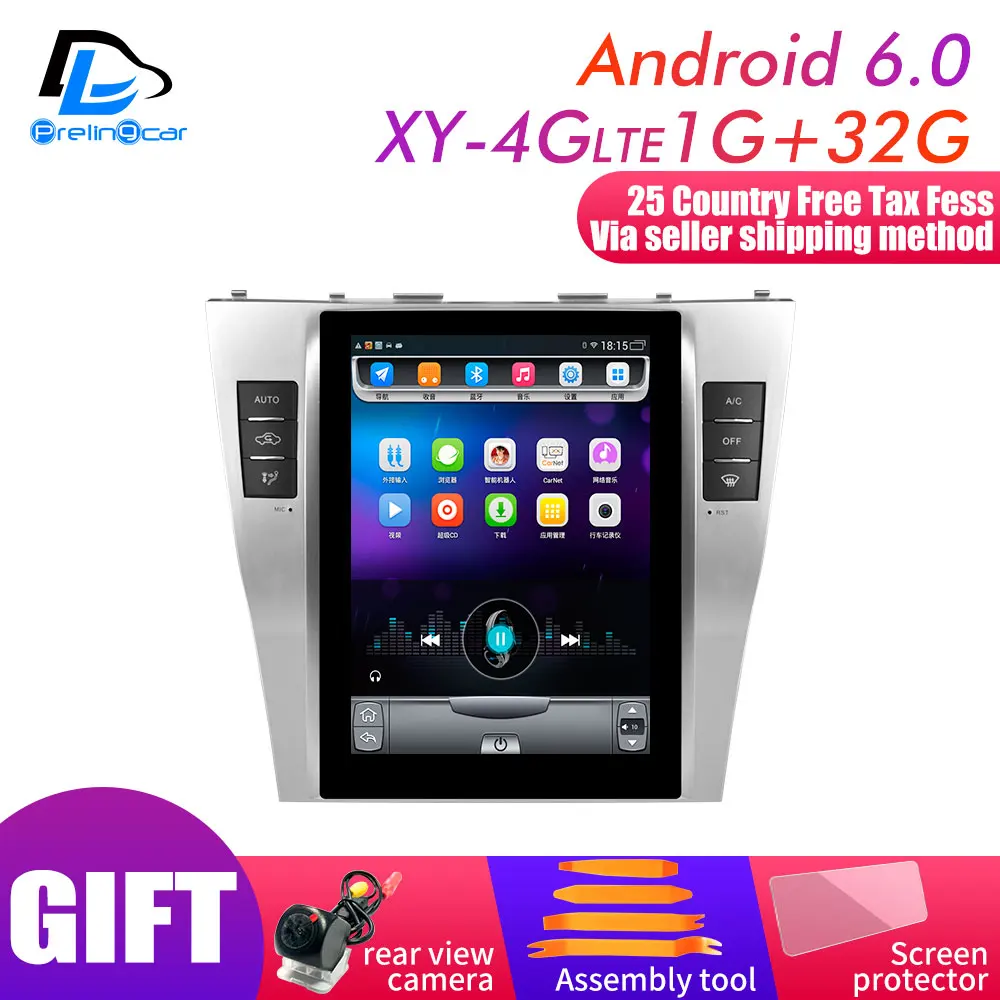 XY-4G 1G32G 64G rom вертикальный экран android автомобильный gps мультимедийный Видео Радио плеер в тире для toyota camry 2007-2013 лет автомобильный навигатор - Цвет: XY-4G 1G32G