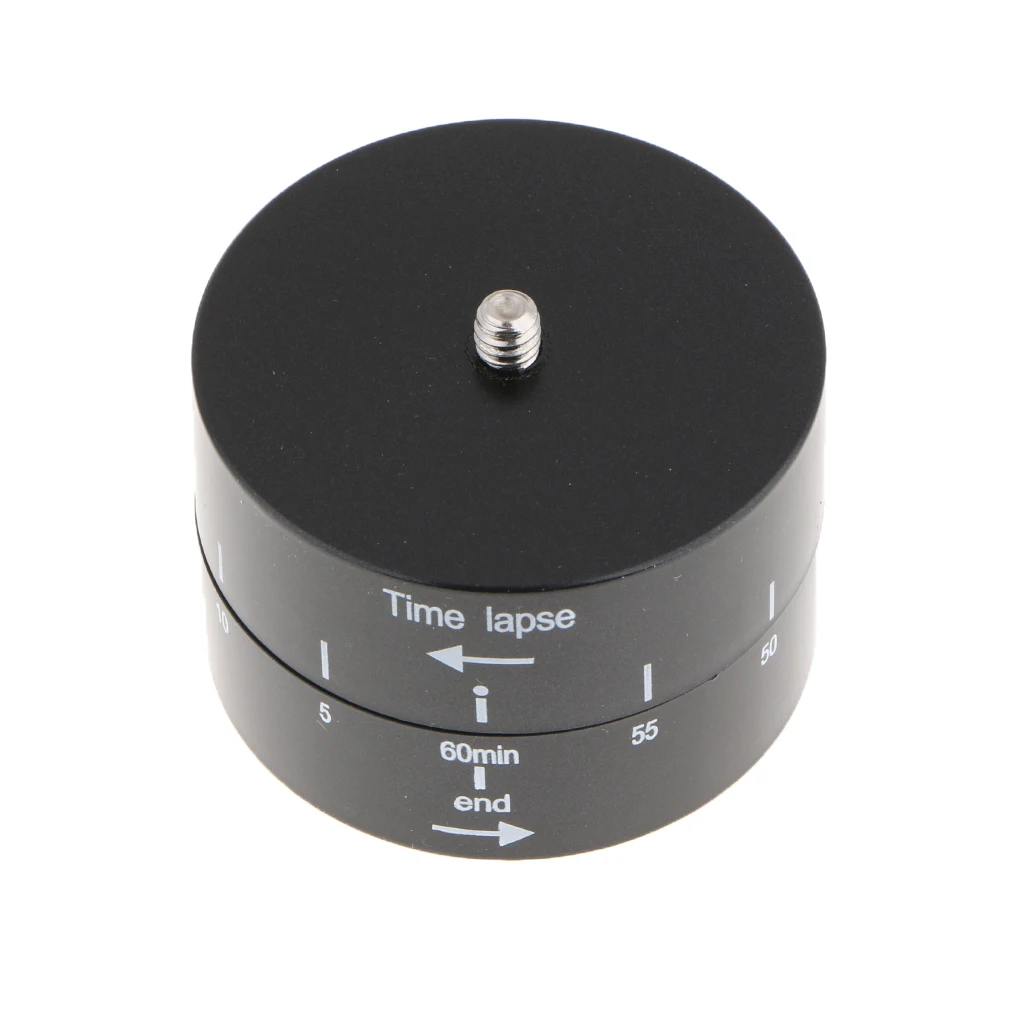 Panoramic 360°/ 60-Minute Time Lapse Tripod Head For Cameras, DSLR's, GoPro's And Smartphones (Supports Up To 4.4 LBS)
