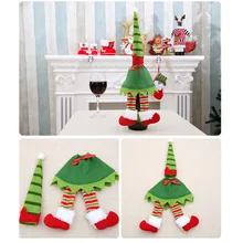 Рождественское красное вино сумка для дома вечерние обеденный стол красное вино бутылка для сумки Сумка шампанское красное вино бутылка набор принадлежностей украшения