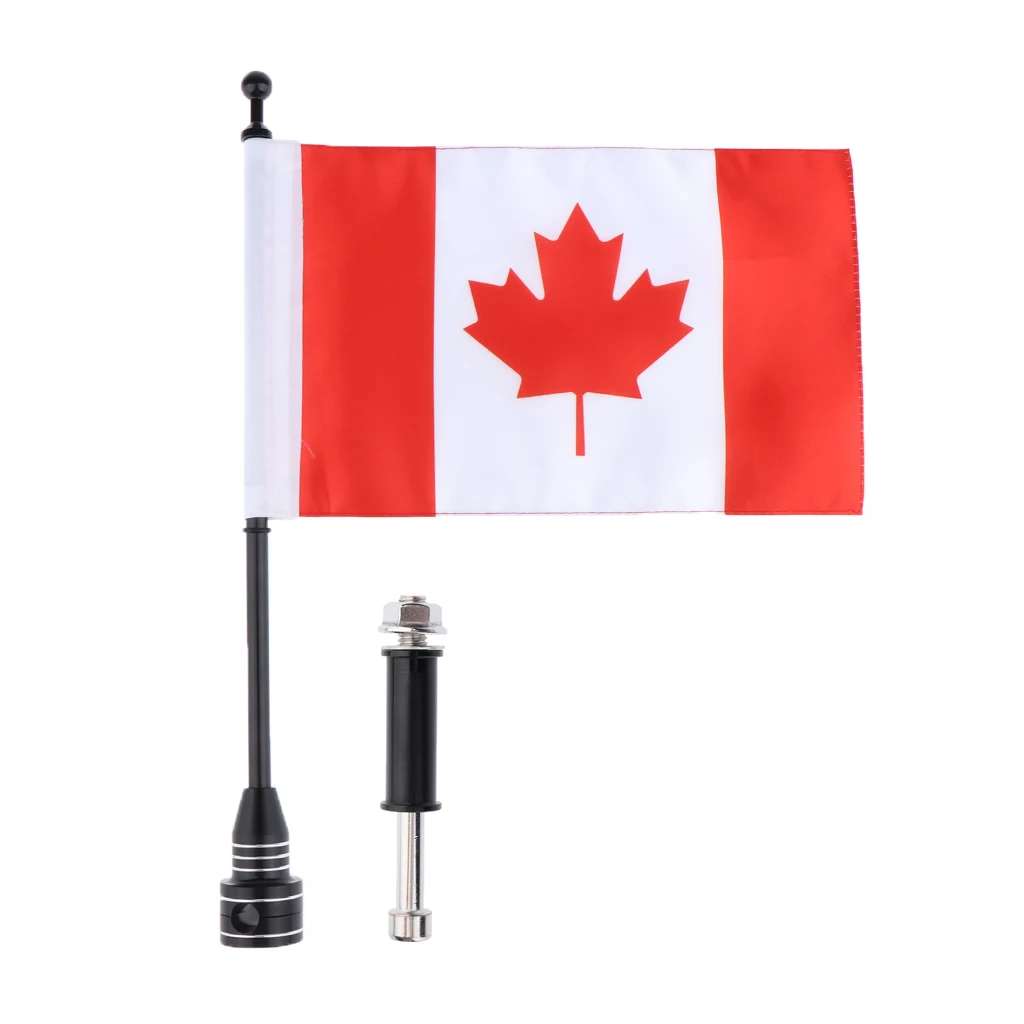 Motorcycle Flagpole Mount and Canada Flag - 6