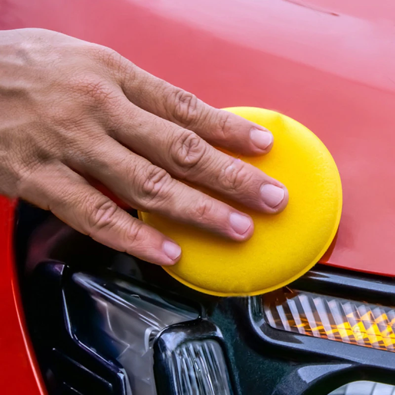И качественный 12* желтый автомобильный воск полировки пятен аппликатор мягкий пенопласт, пенопласт колодки 10 см