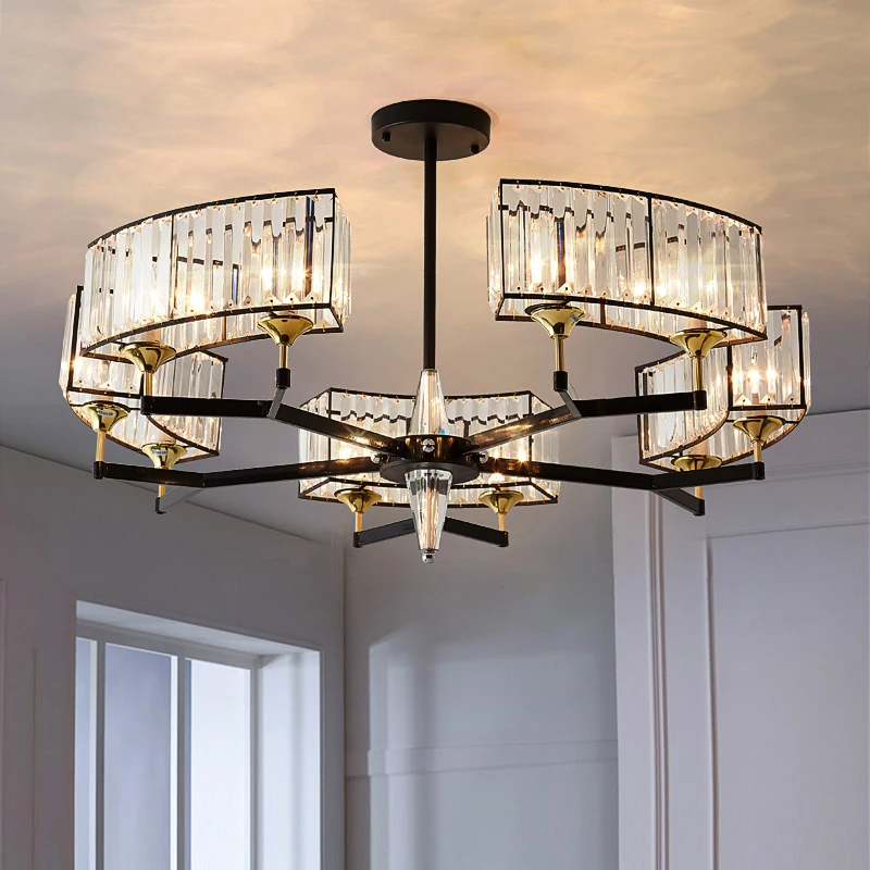 

Modern Restoring ancient ways Chandelier K9 crystal E27 led lamps simple crystal Chandeliers led lustre chandelier lighting
