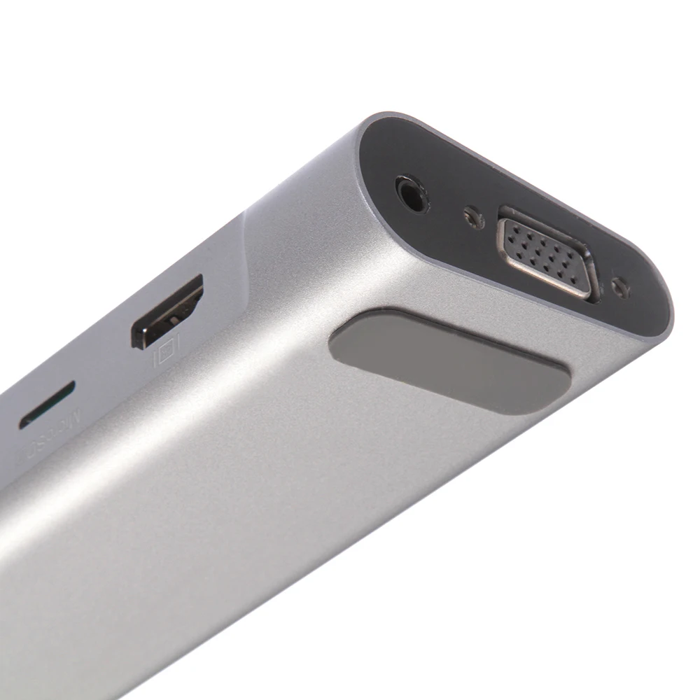 USB C концентратор HDMI 4K Ethernet LAN USB3.0/VGA/SD кард-ридер 12 в 1 DMI/MiniDP/VGA/USB-C/3xusb 3,0/RJ45 коаксиальный кабель/SD карты