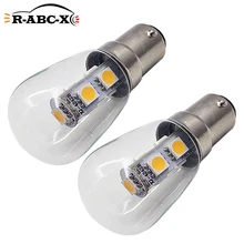 

RUIANDSION 2Pcs ba15d 220v 500Lm 7X 4242SMD LED Sewing Machine Bulb Seamer Lighting Round Shade Warm White Yellow 6000K 4300K