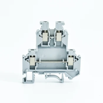 

Din Rail Terminal Block UKK-3 Din Rail Mount Screw Connection Electrical Double Levels Wire Conductor 10pcs Distribution Block