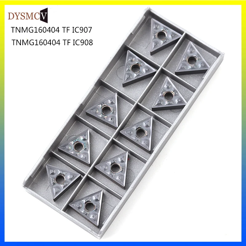 

10PCS TNMG160404 TF IC907/IC908 External Turning Tools TNMG 160404 Carbide Inserts Lathe Cutter Cutting Tool CNC Tools