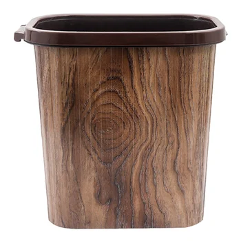 

1Pc Home Emulation Simple Trash Can Large Capacity Waste Bin with Pressure Ring