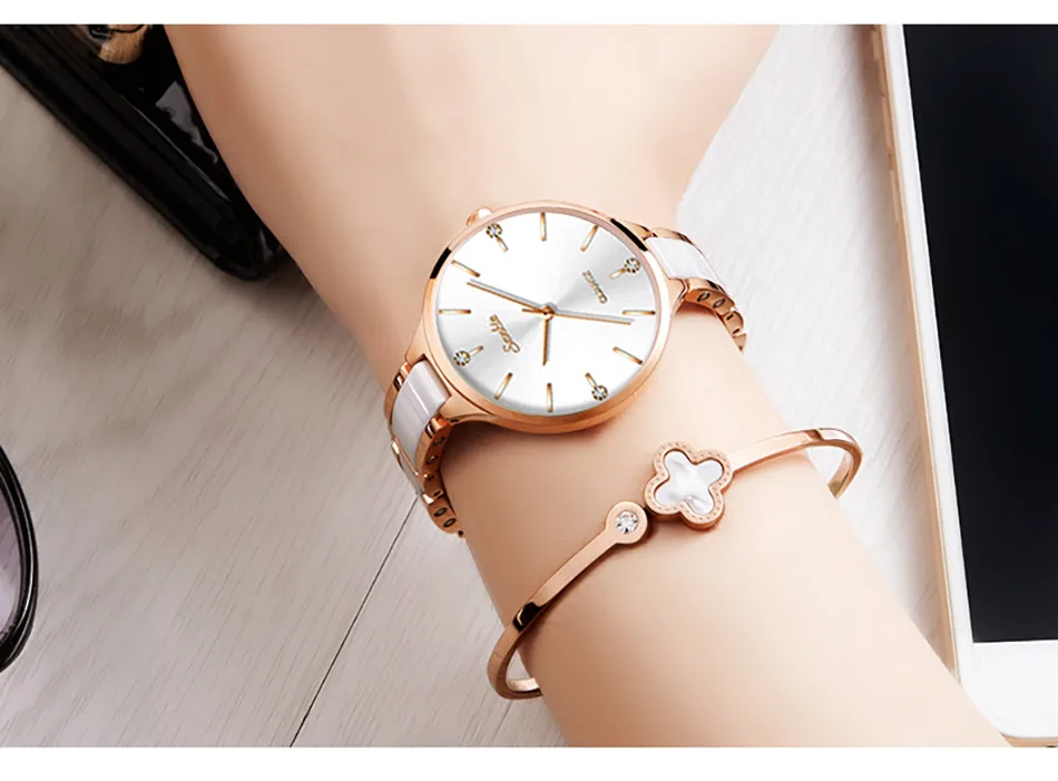 SUNKTA женские часы повседневные модные часы женские алмаз керамика водонепроницаемые спортивные женские часы Relojes Para Mujer