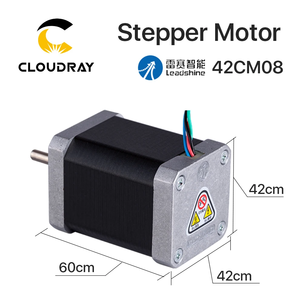 Stepper Motor Leadshine Nema 17 Stepper Motor (42CM08) 60mm 0.8N.m 2.5A 4-lead For 3D printer CNC Engraving Milling Machine