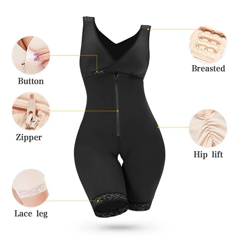 Women full body Shapewear bodysuit Postpartum Girdle Waist trainer Modeling Strap Wedding Underwear Slimming Body Shaper Corset