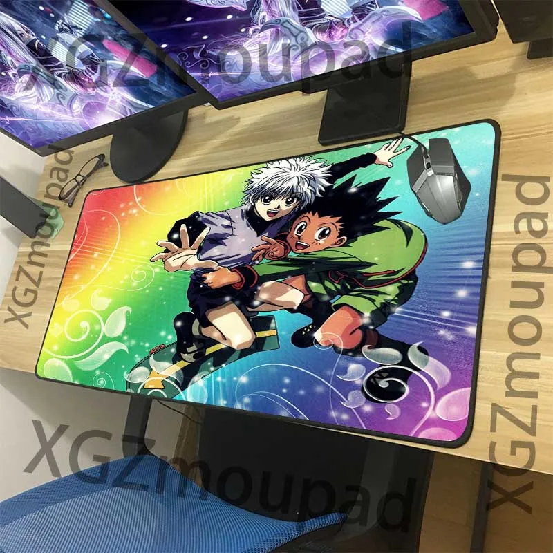  XGZ Large Computer Desk Mat Black Lock Edge Hunter Anime Cute Boy Custom Fashion Mouse Pad Rubber N