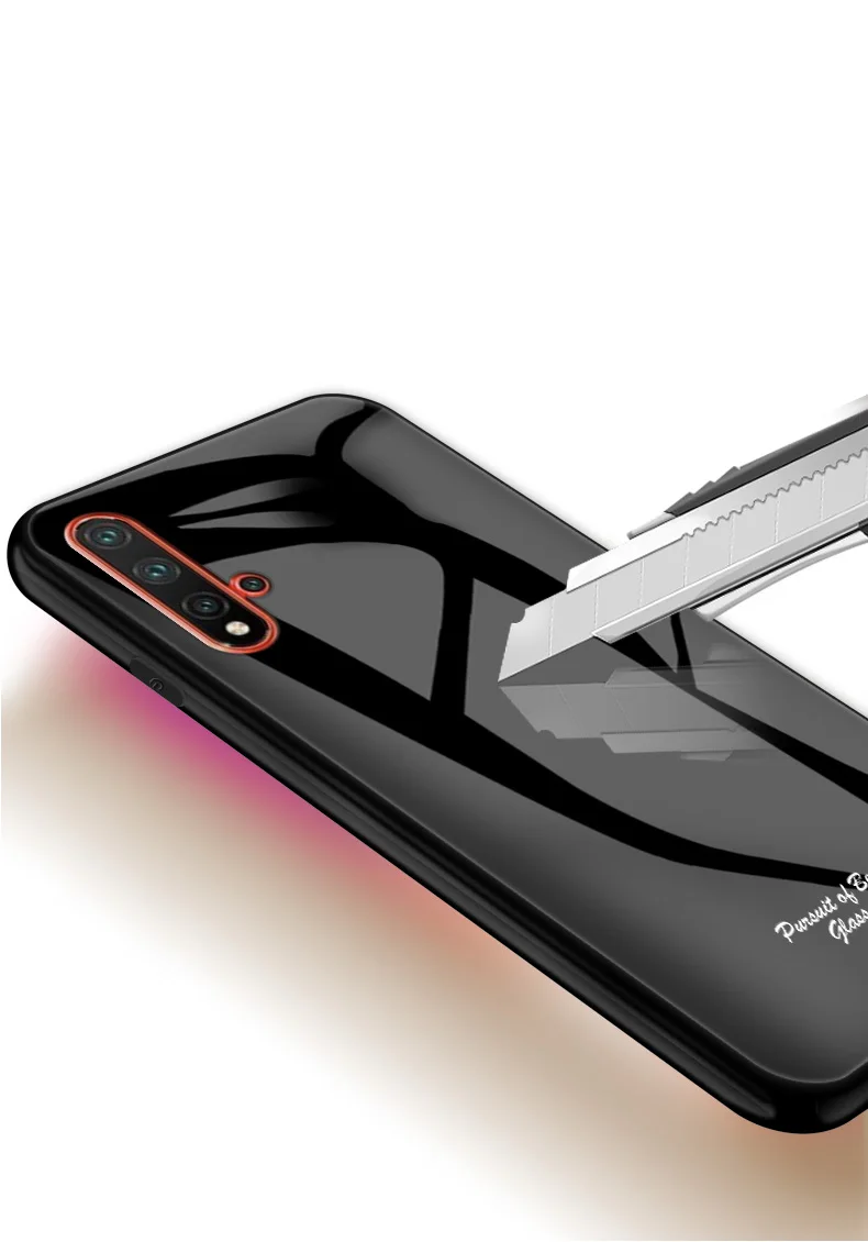 Macaron стеклянный чехол для huawei Honor 20, Модный милый Противоударный задняя крышка для huawei Nova 5 T, задняя крышка для телефона 6,26 дюйма