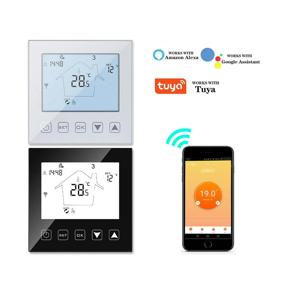 AC95~250V WiFi Thermostat Smart Temperature Controller for Water Electric Gas Boiler Floor Heating Thermostat work with Tuya