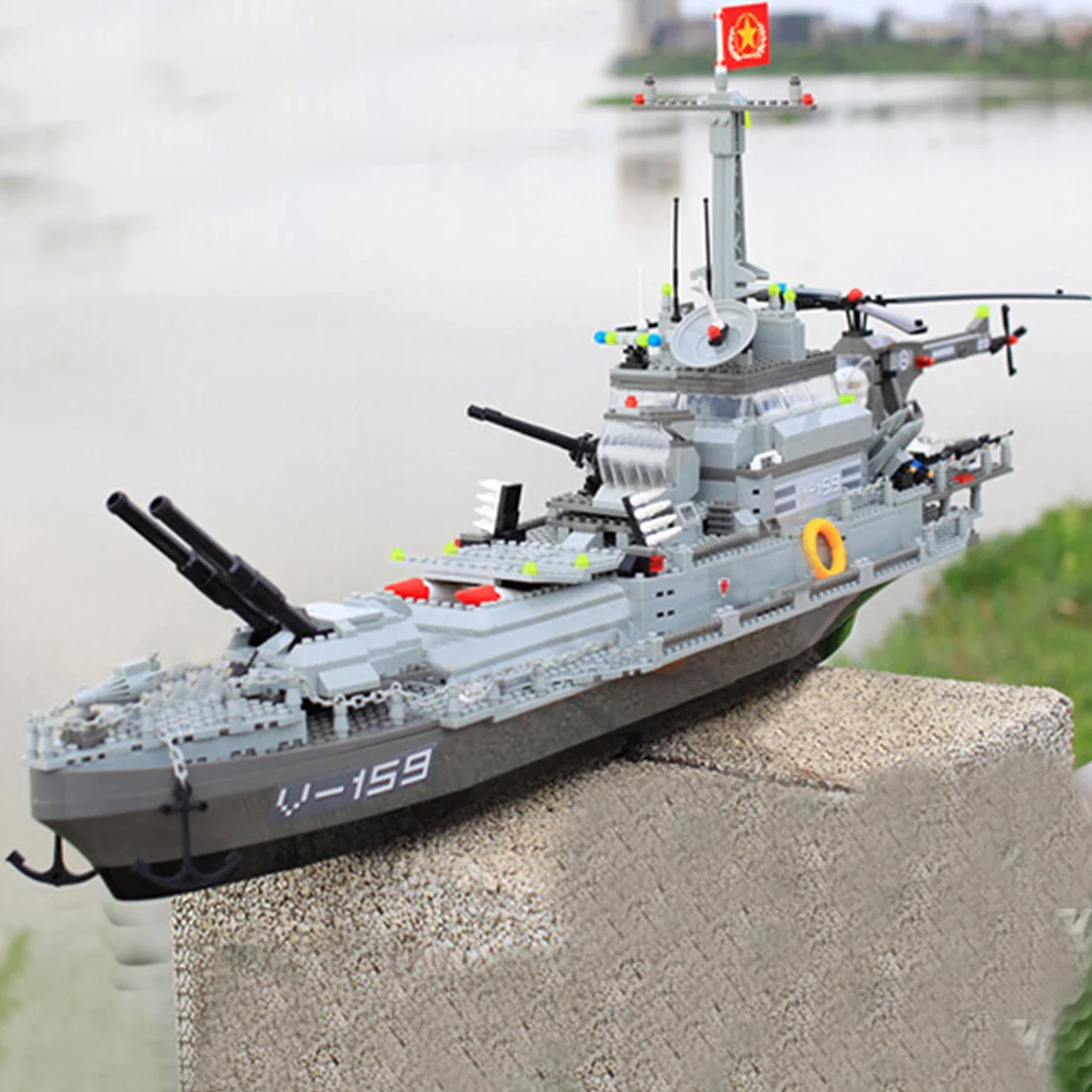 1200 шт DIY военный Перевозчик серии гром военные корабль строительный блок модель Маленькая частица Строительная модель подарок игрушка