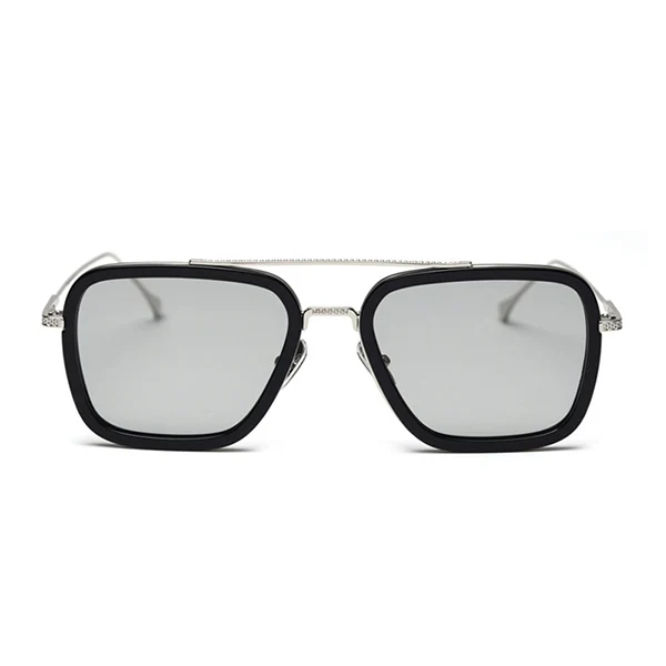 Silver Grey SHAUNA TR90 поляризованные Квадратные Солнцезащитные очки женские модные солнцезащитные очки Железный человек мужские очки для вождения - Цвет линз: Silver Grey