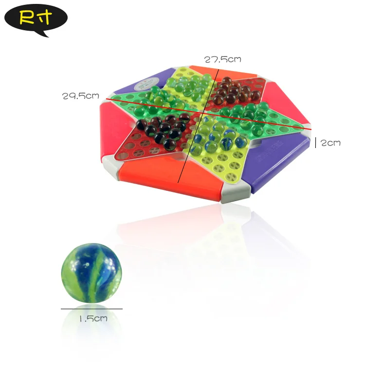 Children Checkers Large Size Students Chess Toy Early Childhood Educational Tabletop Game Hexagonal Marble