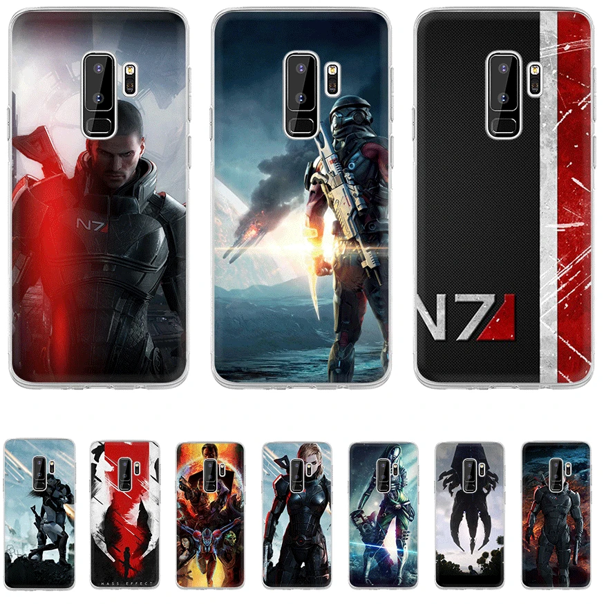 Мобильный чехол для телефона Samsung Galaxy J1 J2 J3 J5 J7 твердый переплет N7 Mass Effect защиты