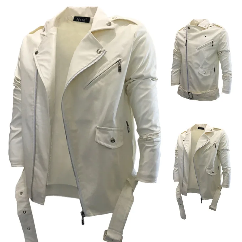 Мужское локомотивное кожаное пальто мужской корейский стиль Slim Fit Короткая кожаная куртка мужская одежда из искусственной кожи молодежное пальто мода студентов