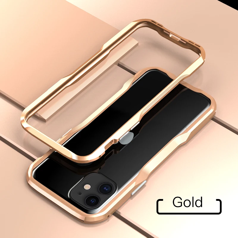 LUPHIE чехол для телефона для iPhone 11 Pro Max металлический бампер классная алюминиевая рамка чехол для iPhone 11 Pro Max противоударный чехол Coque - Color: Gold