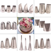Grandes dicas russas conjunto rosa decoração do bolo de flores bicos de tubulação esfera bola confeitaria confeitaria dicas de pastelaria ferramentas de decoração do bolo